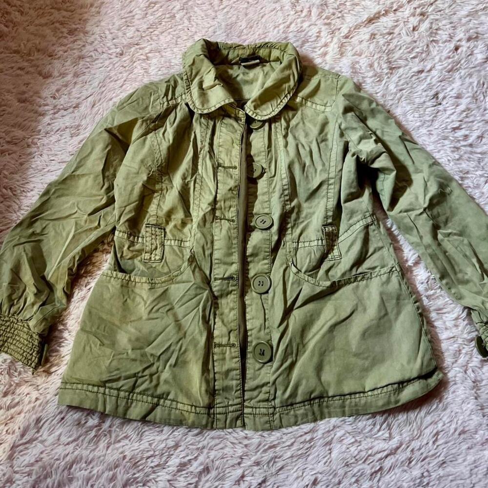 Khaki‎ Denim Y2K Gorpcore Utility Streetwear Tomboy Hipster Edgy Grunge Jacket